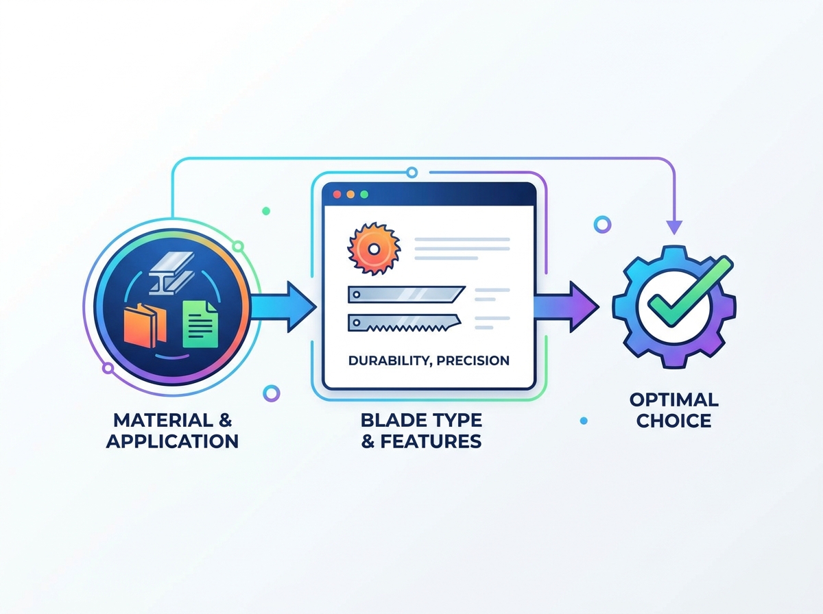 Industrial cutting blades selection process