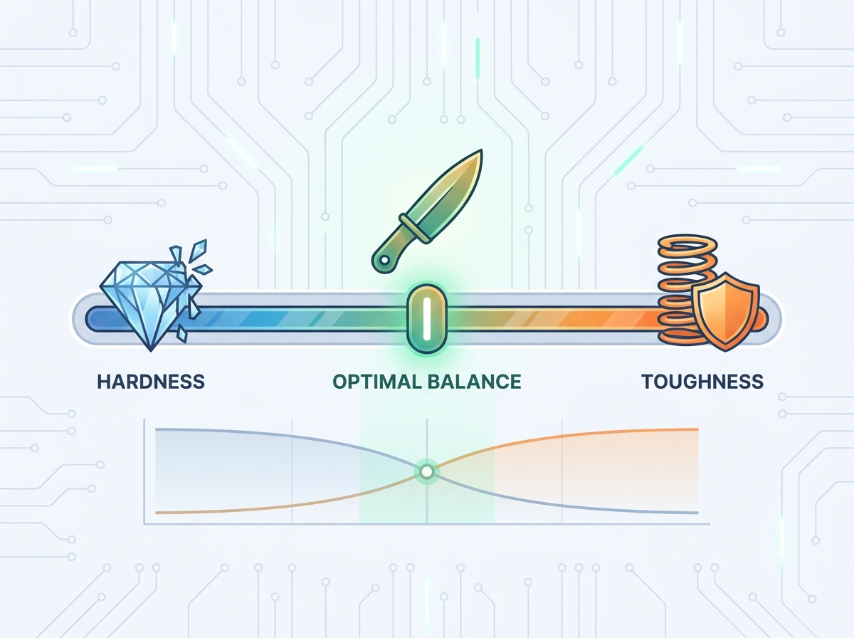 Blade Hardness vs Toughness Chart